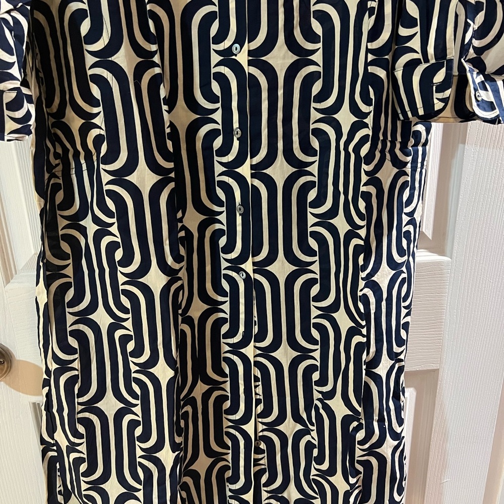 Velvet by Graham & Spencer Navy and White Maxi Dress - Picture 4 of 16